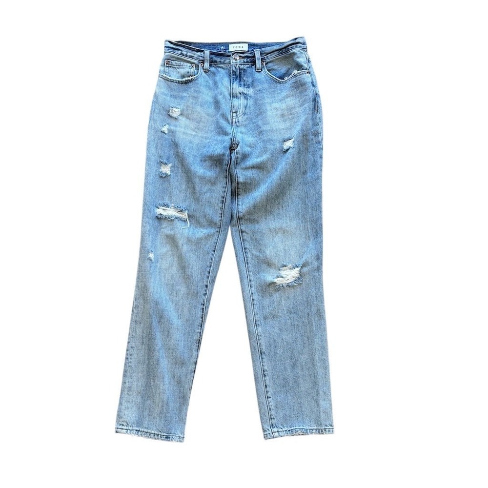 Pistola Jeans Womens Size 27 Blue Light Wash High Rise Straight Leg